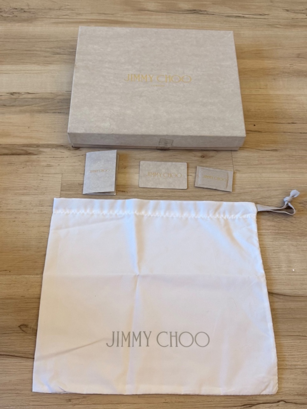Authentic Jimmy Choo Handbag Gift Box Dust Bag Packaging Set
